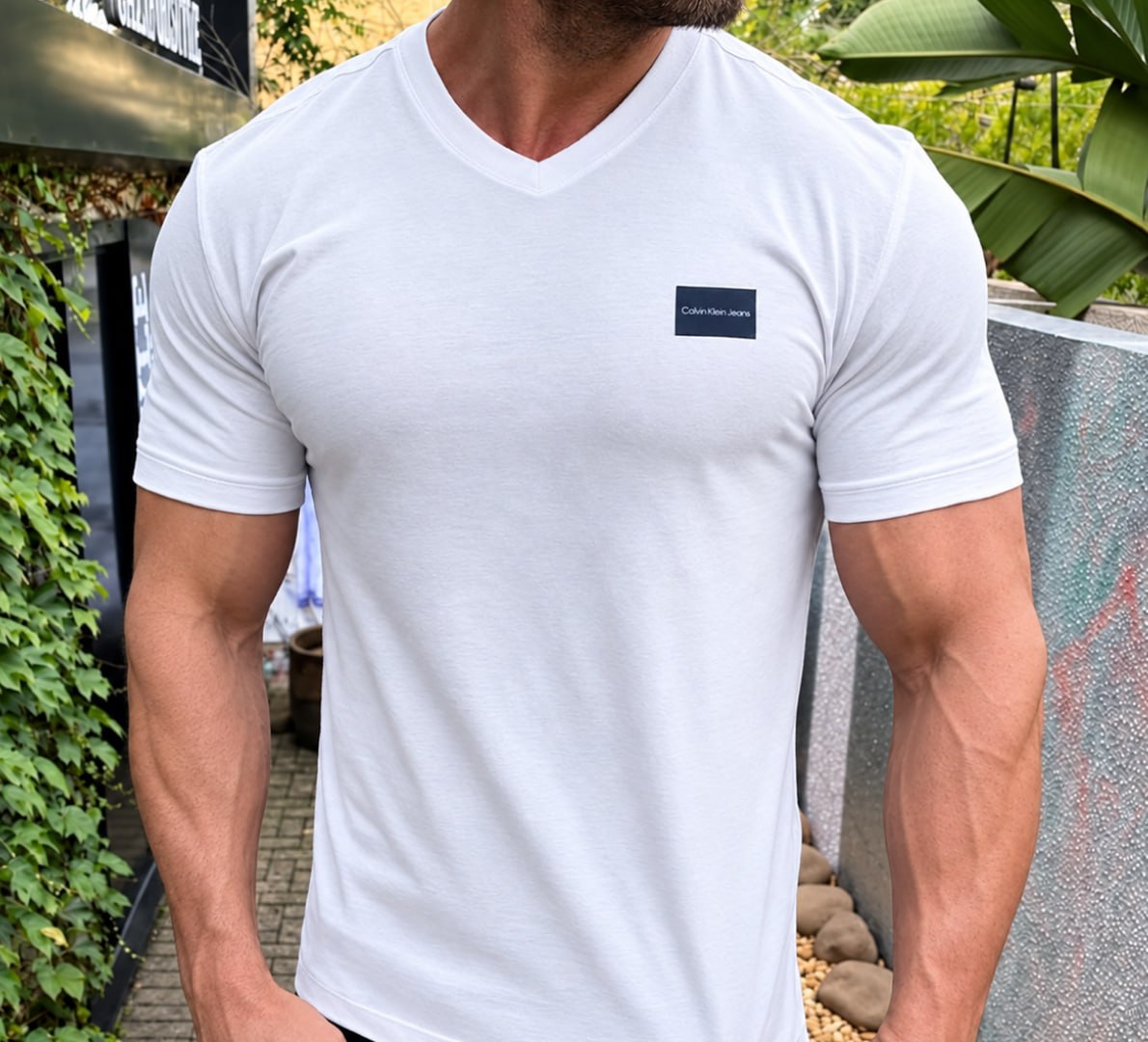 👕 Camiseta Calvin Klein Jeans Gola V Dark Square Navy