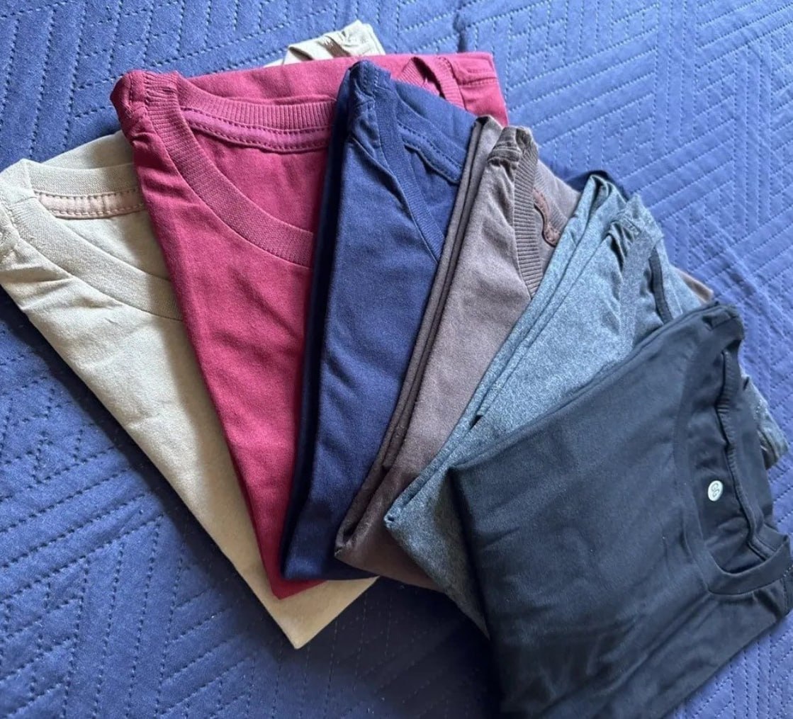 👕 Kit 7 Camisetas Básicas Algodão Premium Masculina
