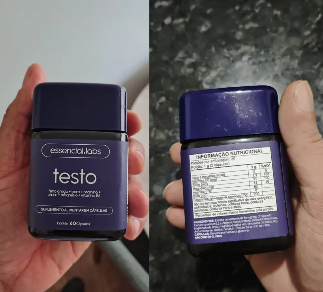 💪 Testo Essencial Precursor da Testosterona - 60 Cápsulas