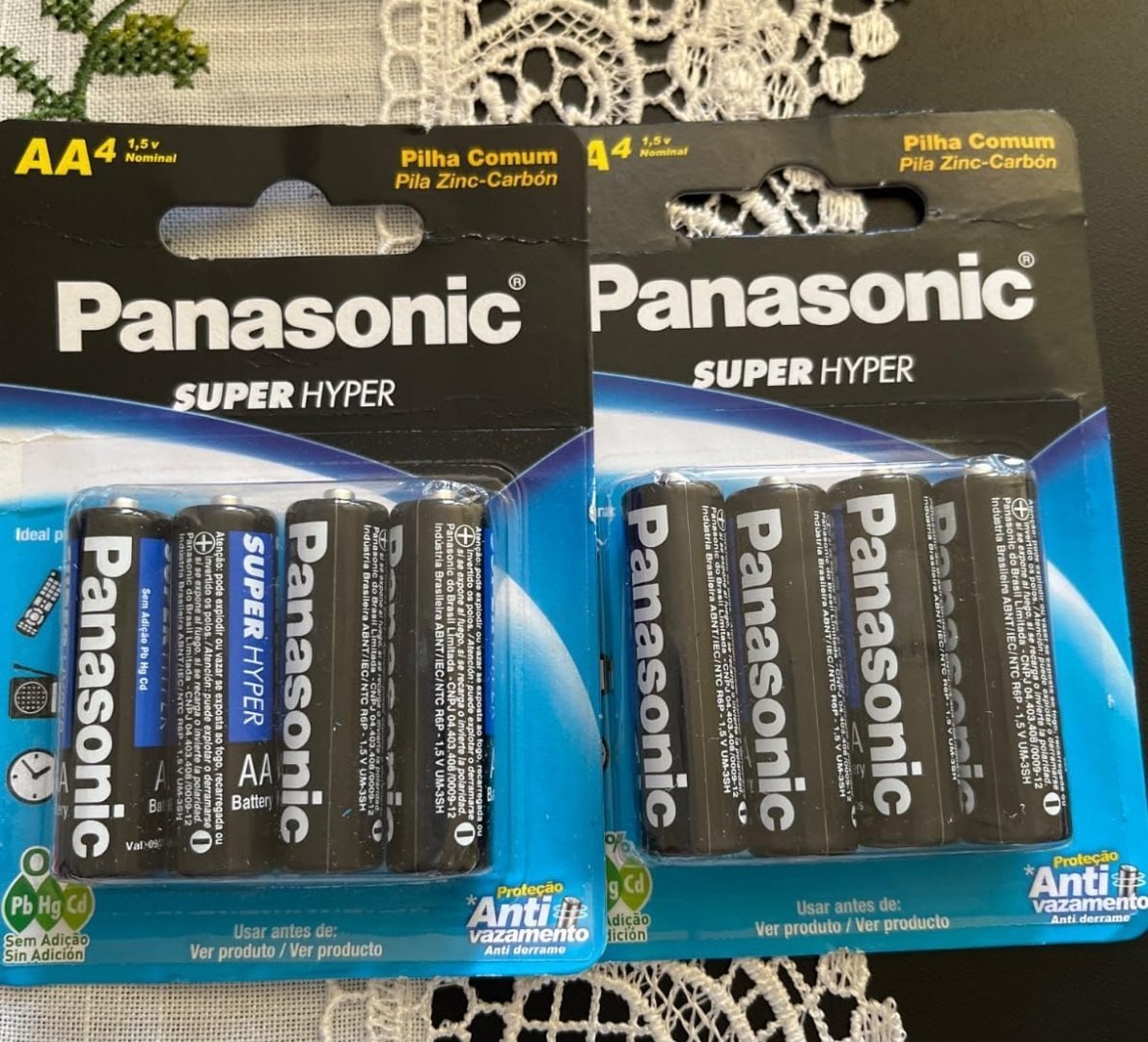 🔋 Pilha Comum AA Panasonic - 4 unidades