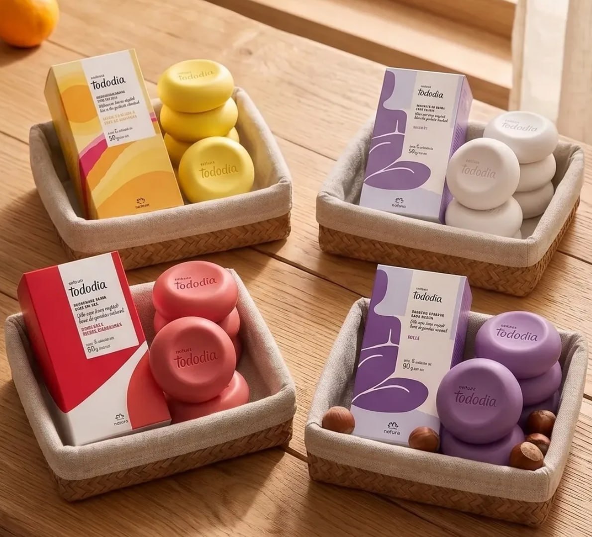 🧼 Kit 4 Caixas Sabonetes Tododia 5 un. 90g cada
