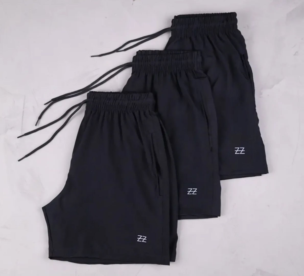 🩳 Kit 3 Bermudas Poliéster Elastic