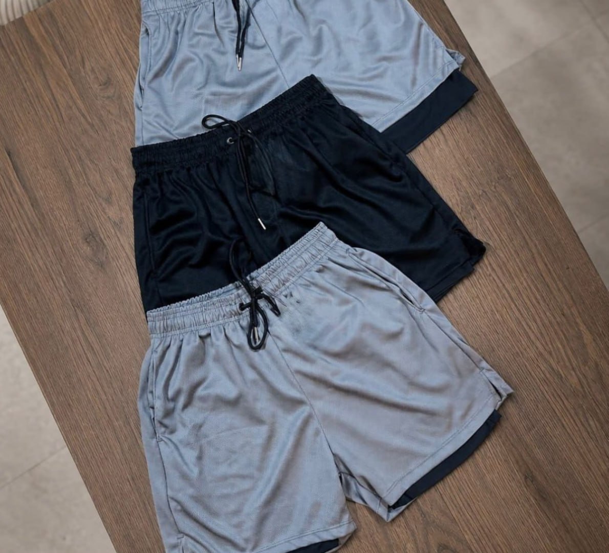 🩳 Kit 3 Shorts 2 em 1 Dry Fit