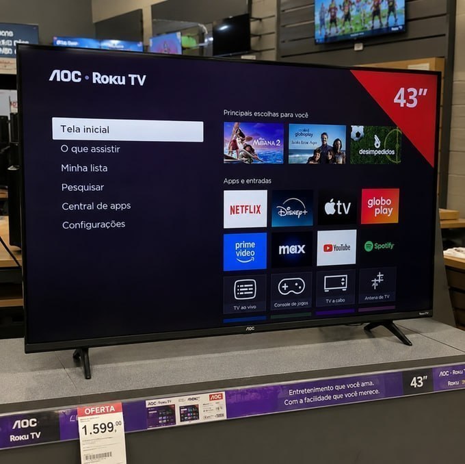 📺 TV AOC Smart 43" Roku TV Full HD