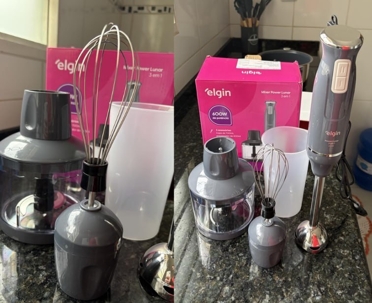 ✅ Mixer Power Inox 3 em 1 600W Elgin Lunar 110V