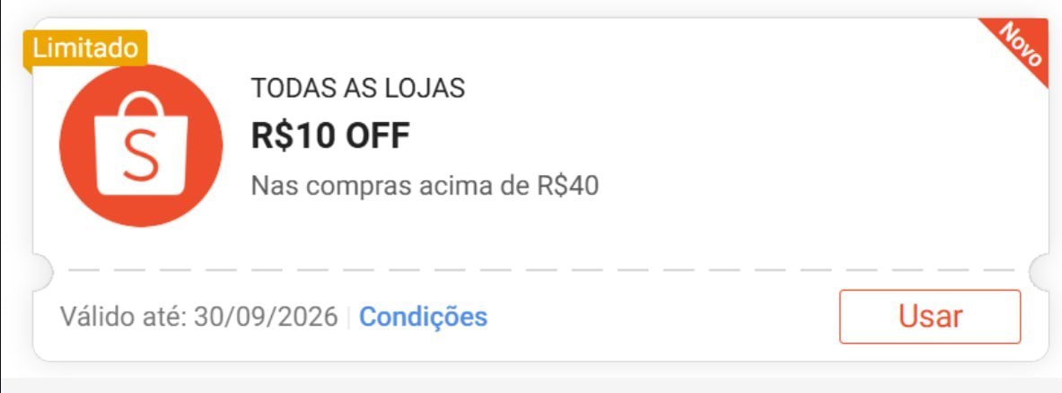 🚨 NOVO CUPOM SHOPEE 🚨