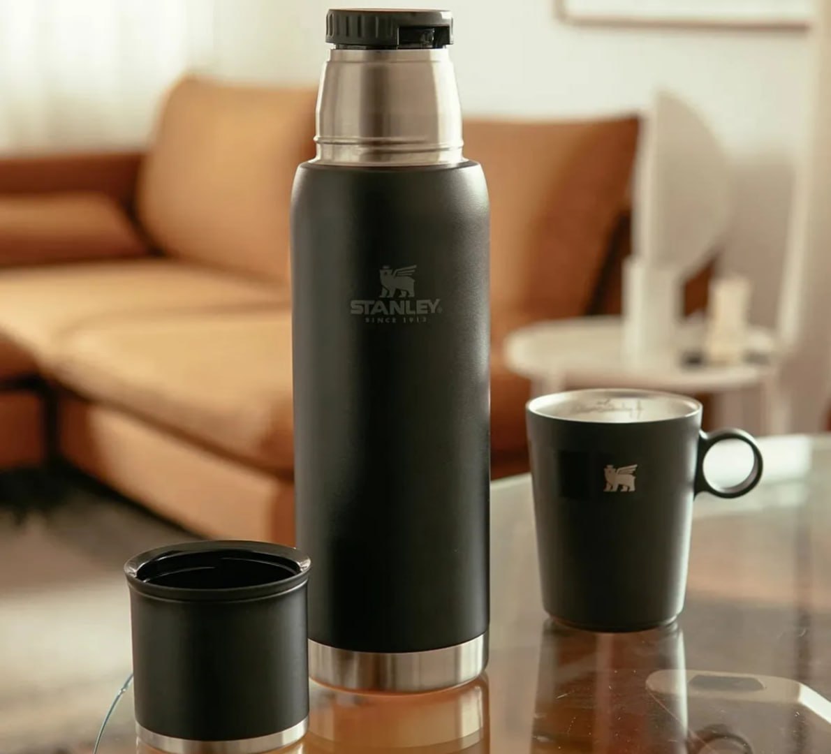 ✅ Garrafa Térmica Stanley Adventure 2.0 Matte Black 1L