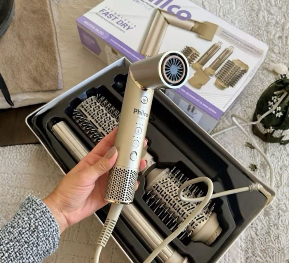 ✅ Secador de Cabelos Philco 4 em 1 Dobrável