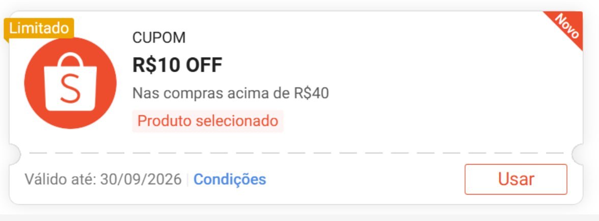 🚨 NOVO CUPOM SHOPEE 🚨