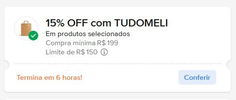 🚨 NOVO CUPOM MERCADO LIVRE