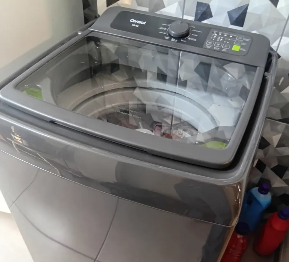 ✅ Máquina de Lavar Consul 16Kg Titanium com Modo Eco - Cinza