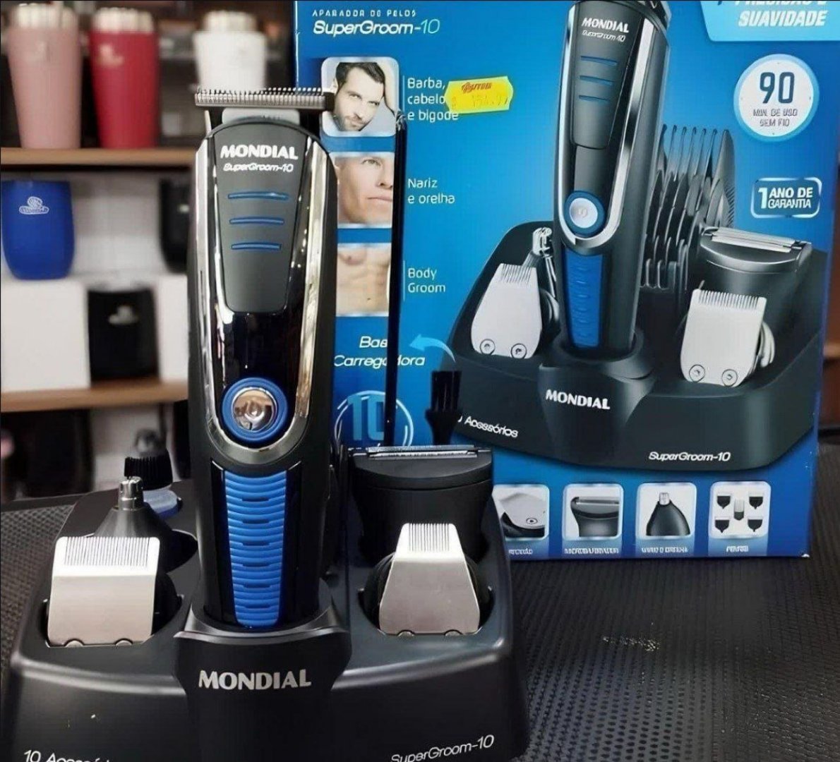 💈 Aparador De Pelos Super Groom 10 Mondial 6W Bivolt