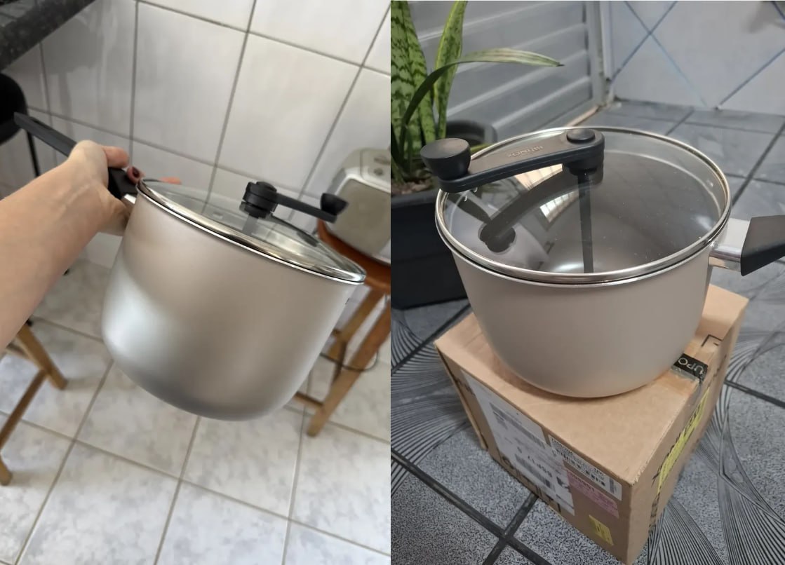 🍿 Pipoqueira Brinox Ceramic Life Nevada 20cm 4,2L Champagne