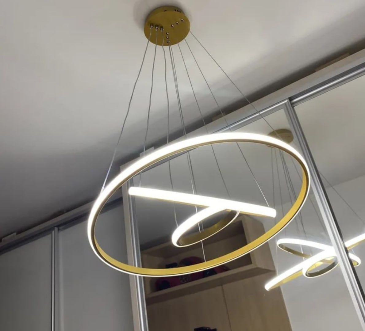 💡 Lustre Led 60w, 3 Arcos Pendente Luminária Teto