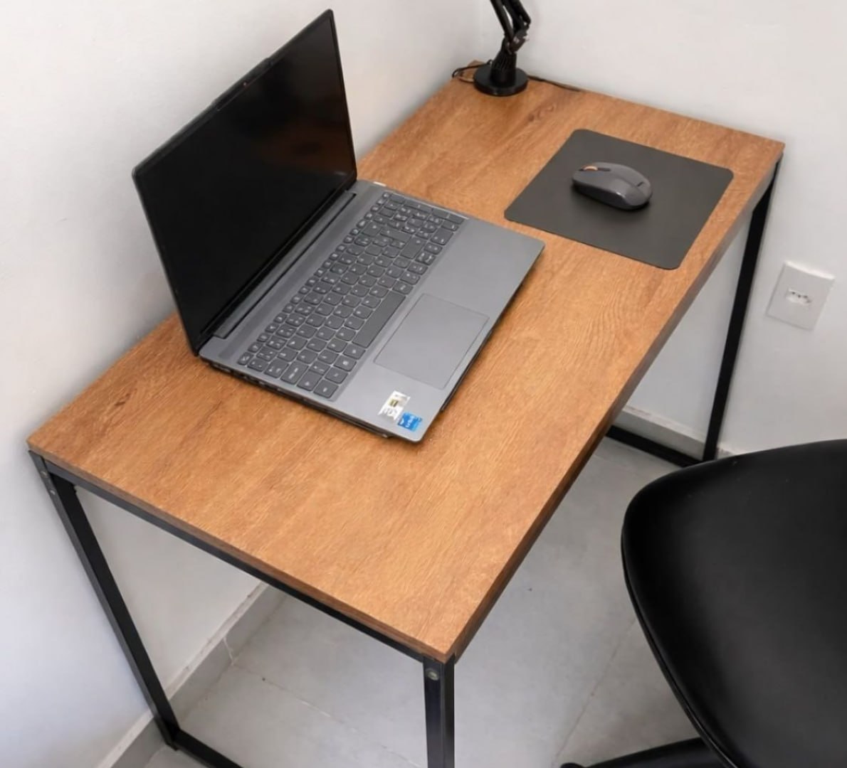 ✅ Escrivaninha Industrial Office Aço Mdf 90x45x76CM