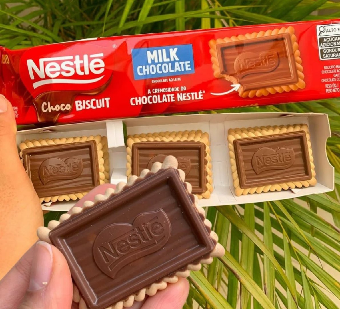 🍪 Biscoito com Chocolate Chocobiscuit Nestlé Ao Leite 78g