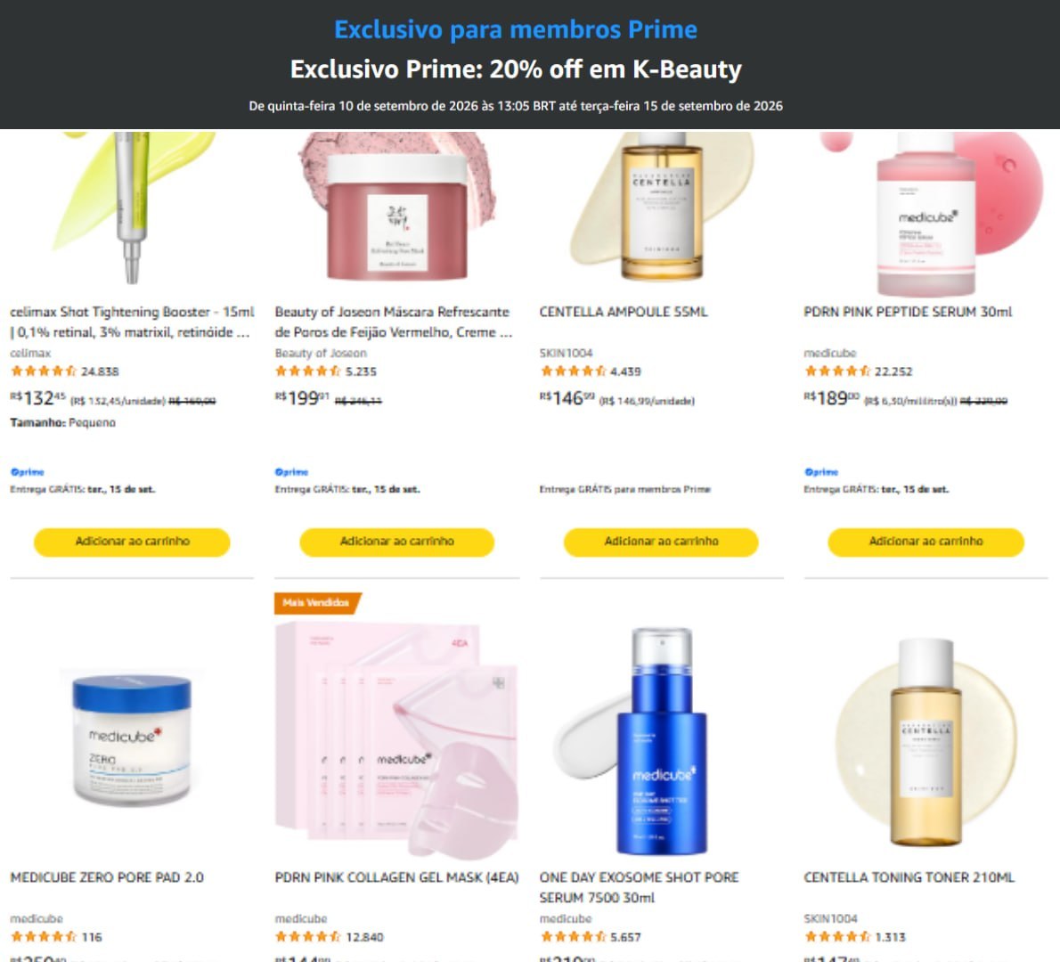 🏃 Corre e aproveita os produtos mais hypados de Skincare Coreano!