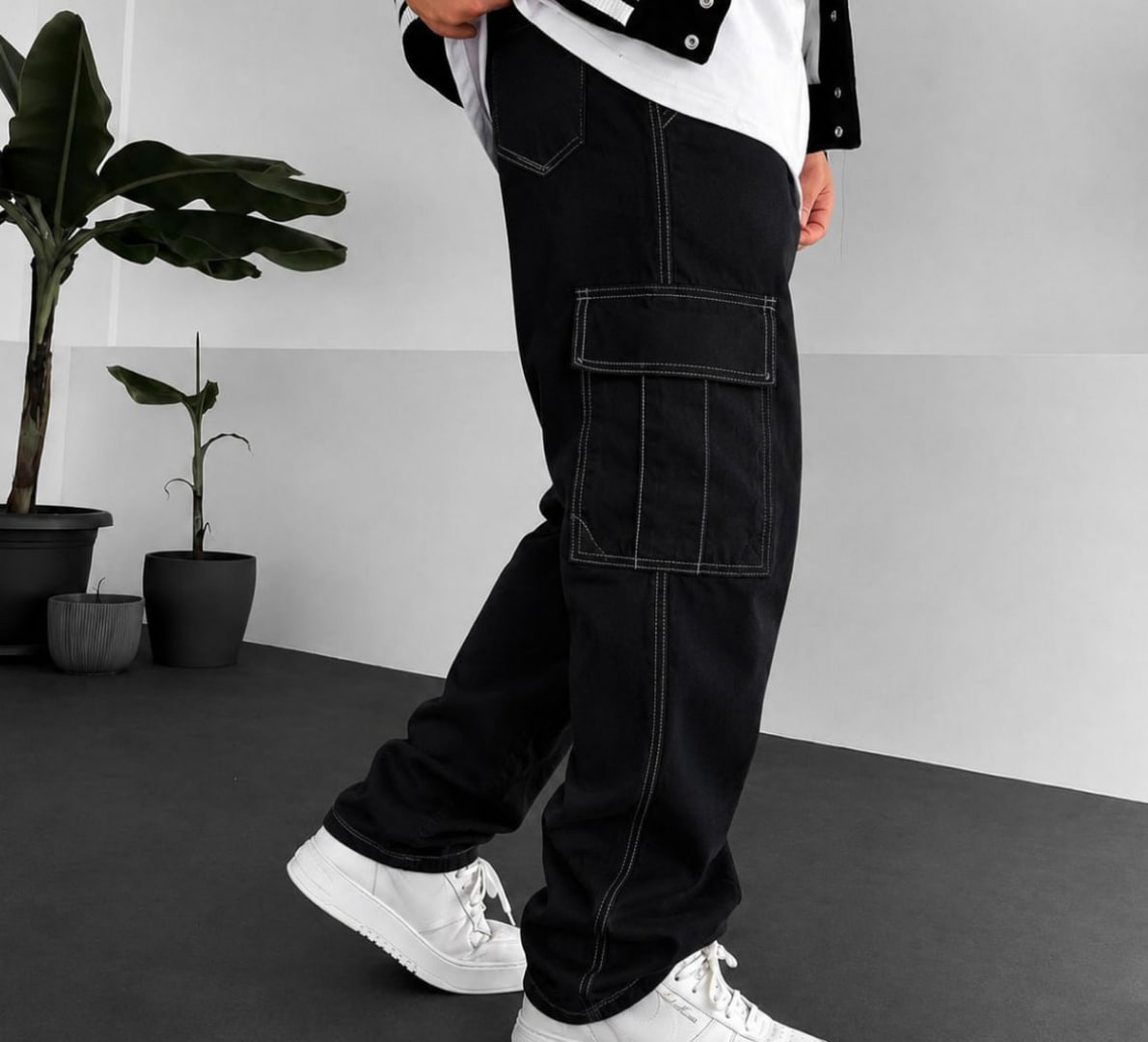 👖 Calça Cargo Básica Sarja (várias cores)
