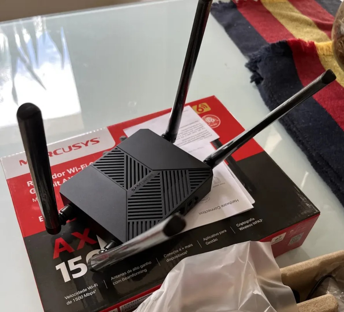 🛜 Roteador Mercusys Mr60x 1500 Mbps 4 Antenas 3 Portas Gigabit Dual Band EasyMesh