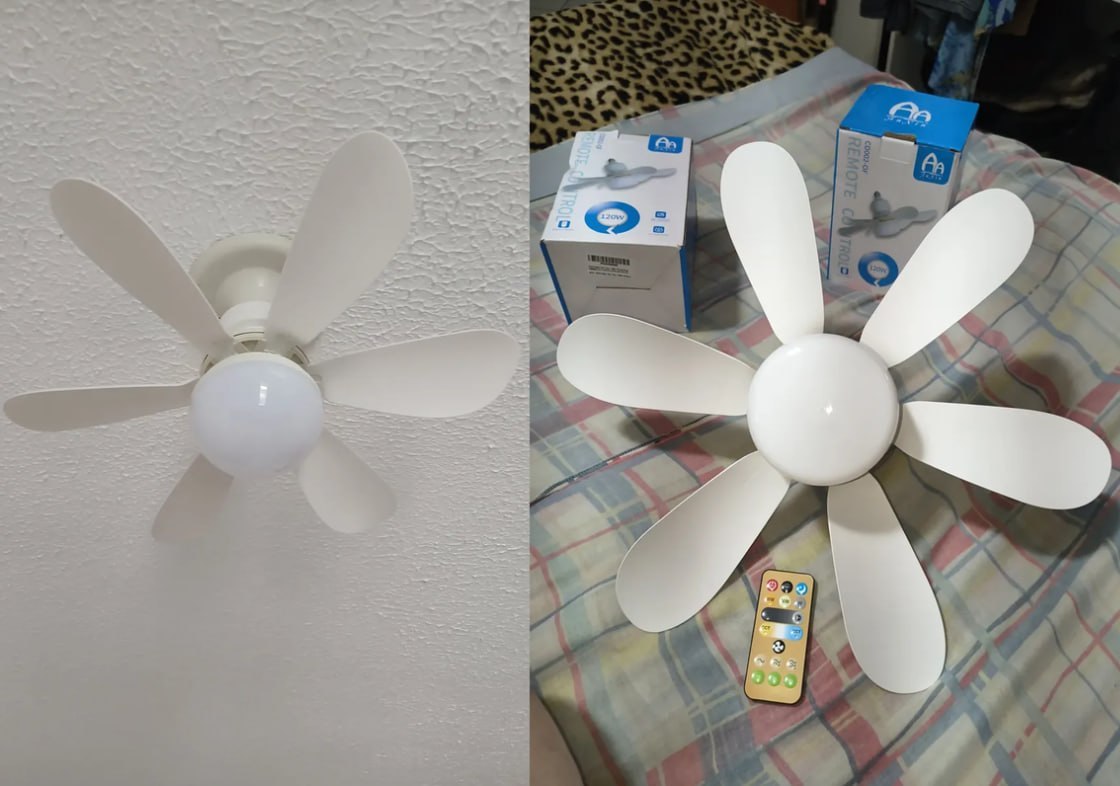 ✅ Ventilador de Teto 120W Silencioso Forte com LED Controle e 6 Pás