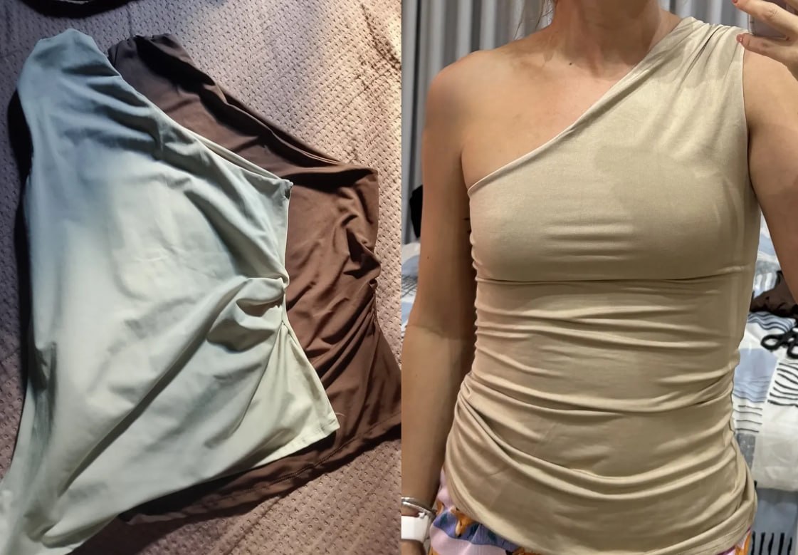 👚 Kit 2 Blusa Feminina Elegante Mula Manga Assimétrica Casual