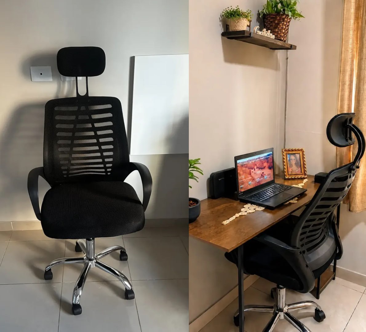 🪑 Cadeira Executiva Eike Mesh Zebra Ergonômica - Preta