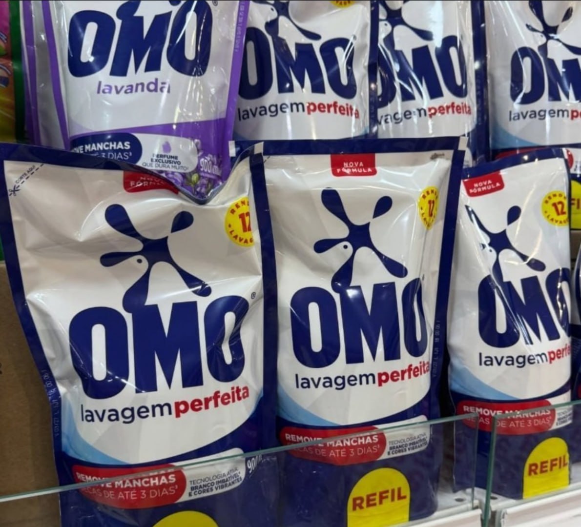 🫧 OMO Sabão Líquido Refil Omo Lavagem Perfeita Refil 900Ml