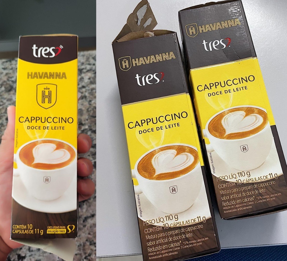 ☕️ Cápsulas de Cappuccino Doce De Leite TRES 3 Corações - 10 unidades