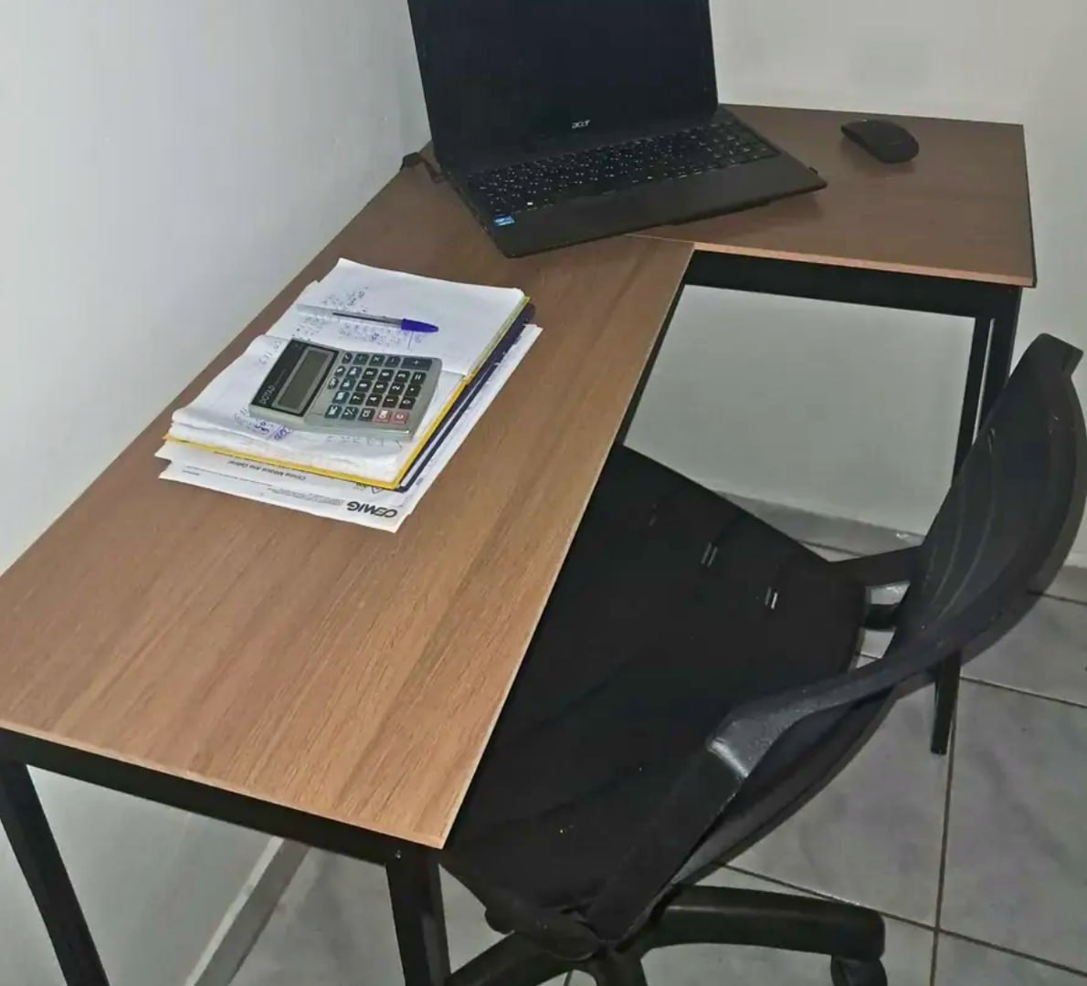 ✅ Mesa Escrivaninha em L Industrial