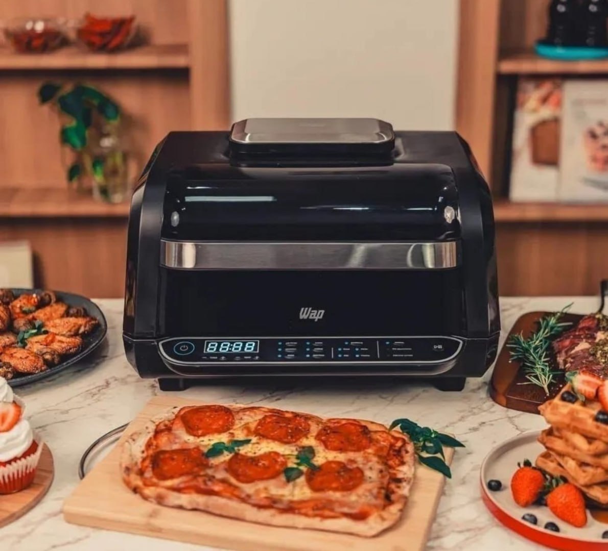 ♨️ Fritadeira Elétrica Air Fryer 8 Em 1 WAP Barbecue 220v