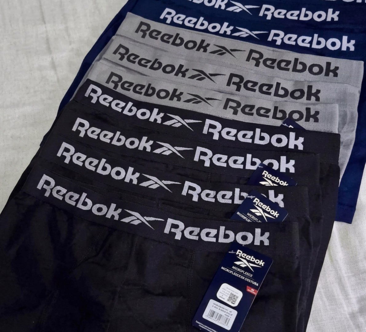 🩲 Kit 6 Cuecas Boxer Reebok Microfibra
