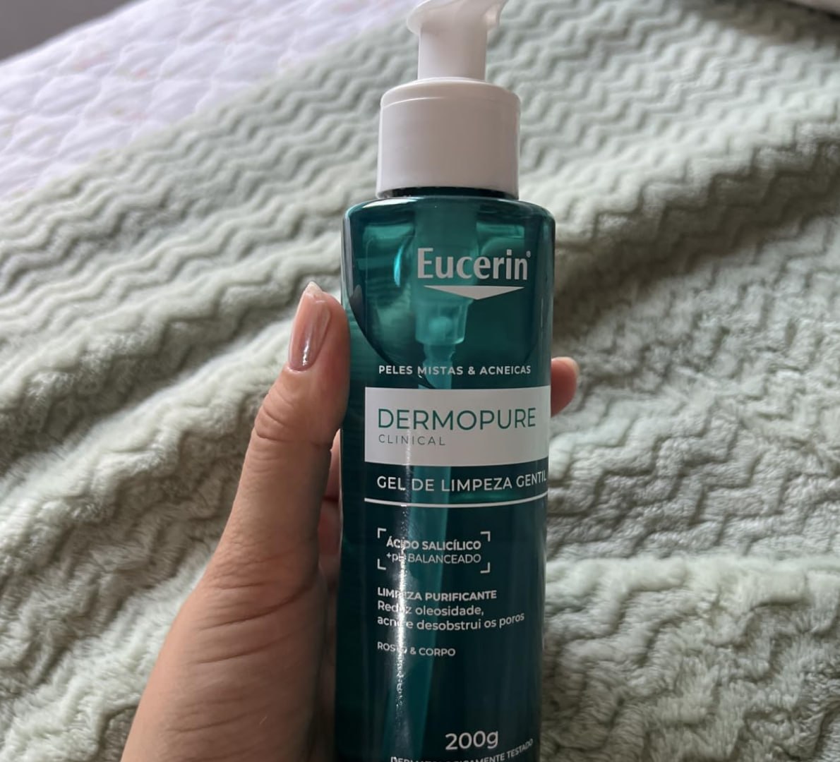 🫧 Gel de Limpeza Facial Eucerin AntiAcne DermoPure Gentil 400ml Pele Mista e Oleosa