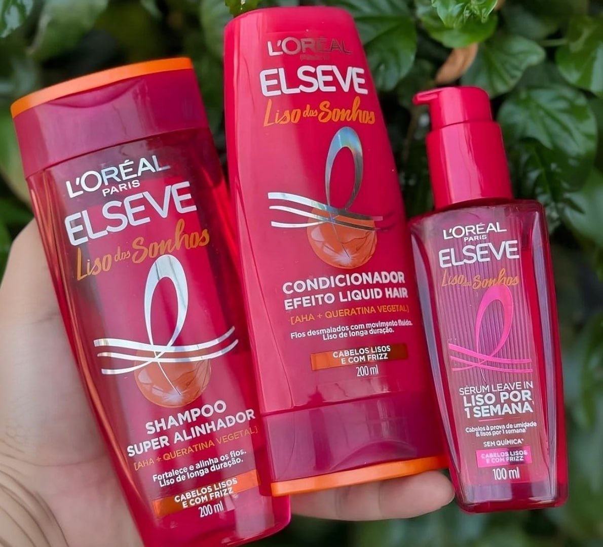 ✅ L'Oréal Paris Elseve Liso dos Sonhos (Shampoo, Condicionador e Sérum)