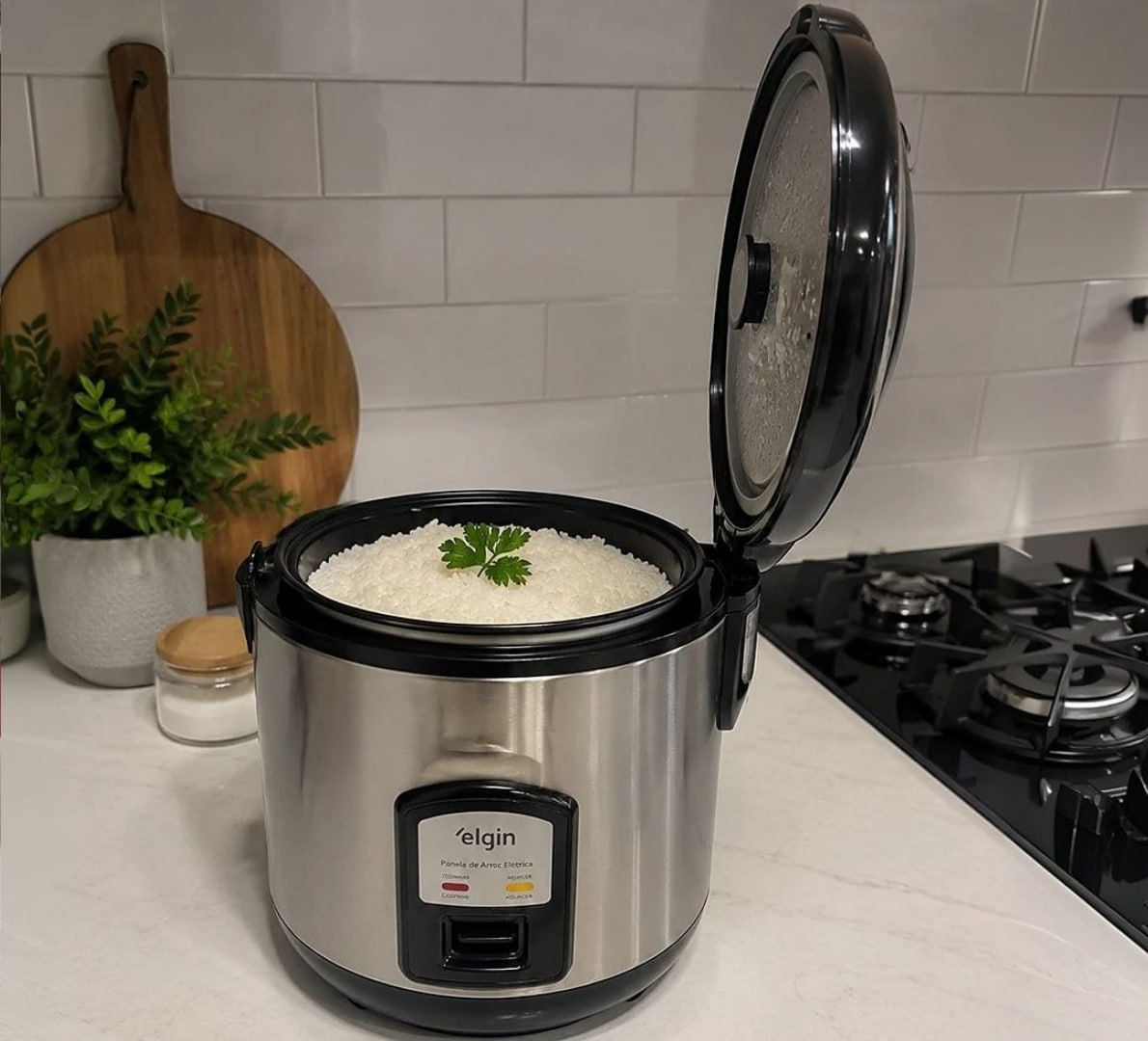 🍚 Panela de Arroz Elétrica Elgin 5 Xícaras 1 Litro 400W 110V