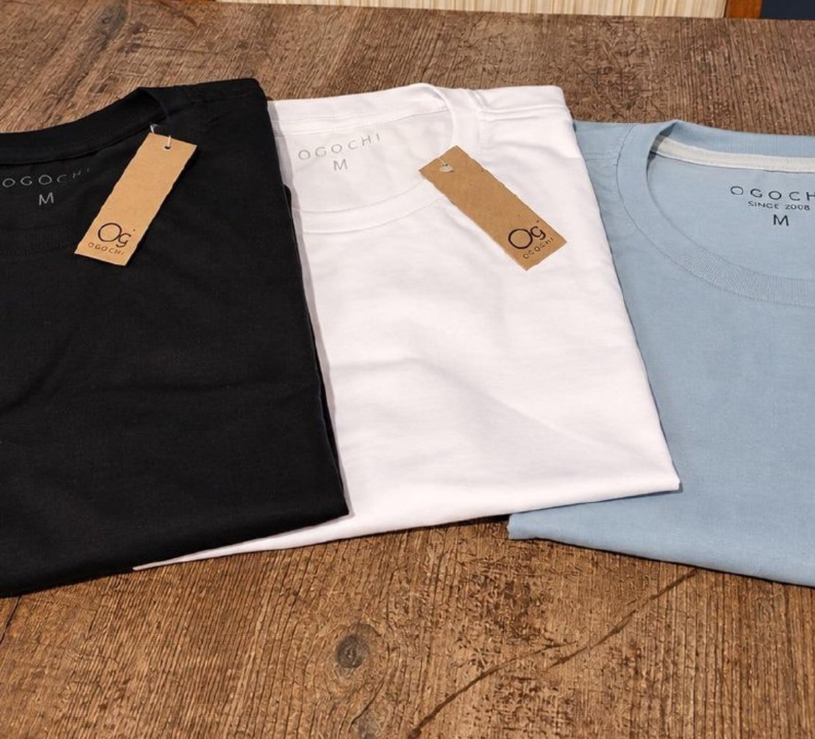 👕 Kit 3 Camiseta Básica Ogochi Masculina Slim Algodão