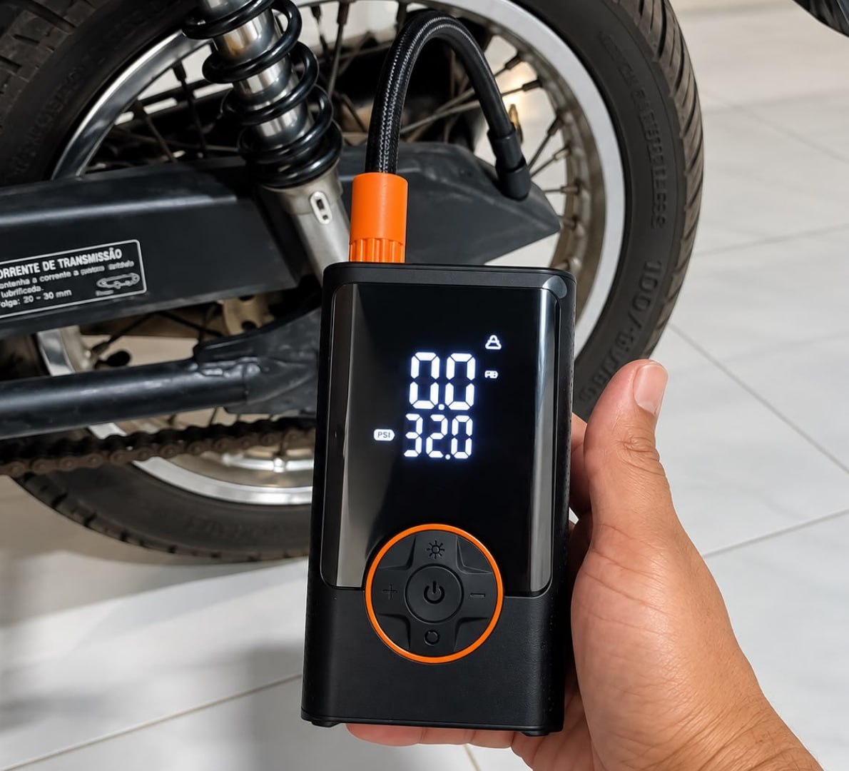 ✅ Compressor de Ar Portátil Blackone 4000mAh Digital 150PSI