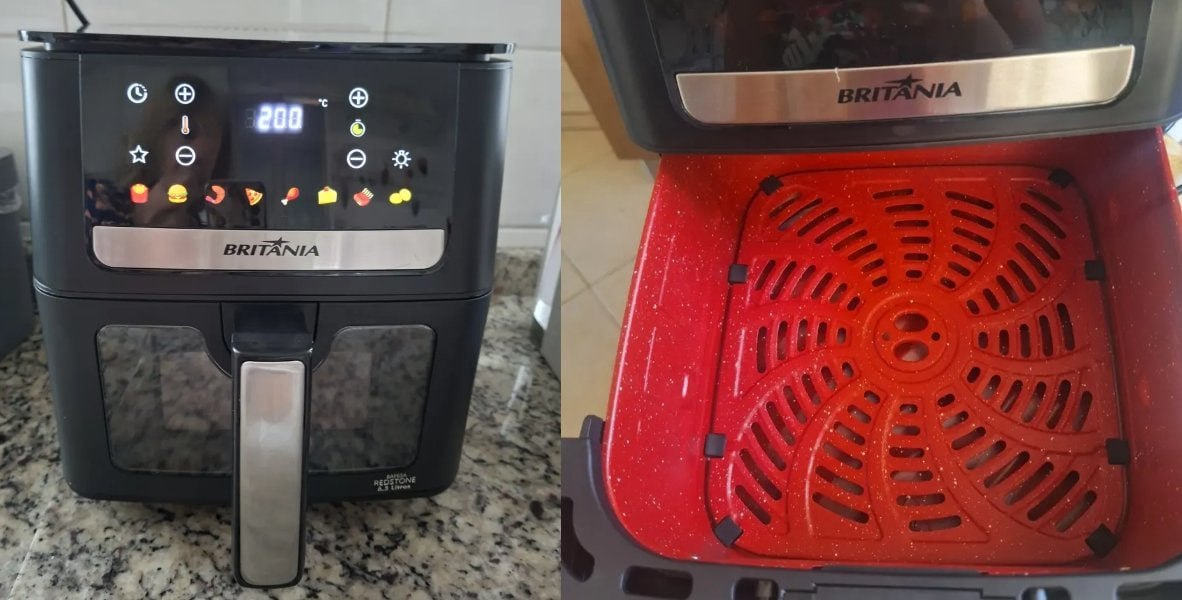 🍟 Air Fryer Britânia 6,5L 1700W Redstone