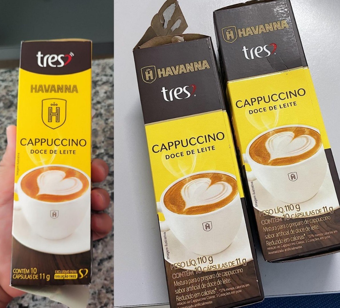 ☕️ Cápsulas de Cappuccino Doce De Leite TRES 3 Corações - 10 unidades