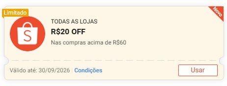🚨 NOVO CUPOM NA SHOPEE 🆕