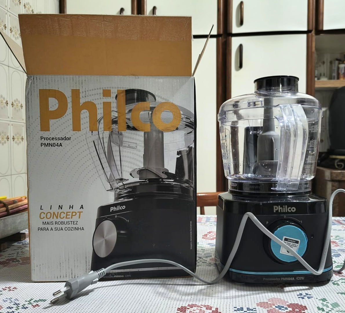 ✅ Processador de Alimentos Philco 420W com Jarra 500ml 127V