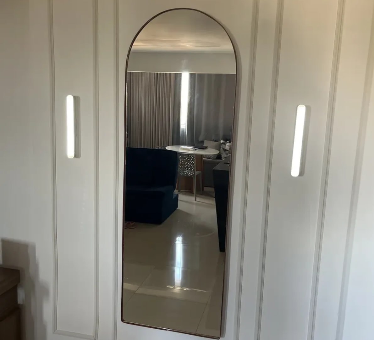 🪞 Espelho Vitral Base Reta Retrô 150x50cm