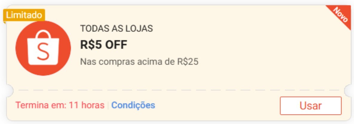 🚨 NOVO CUPOM SHOPEE 🚨