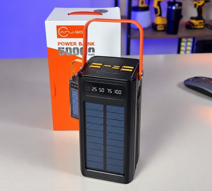 ⚡️ Carregador Portátil Power Bank Solar Turbo 50.000mah