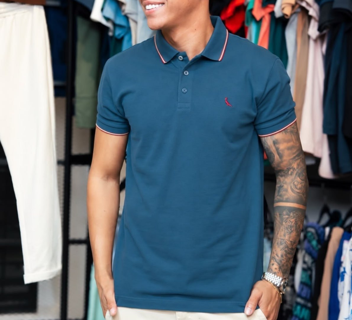 👕 Camisa Polo Reserva Enxuto Novo Friso