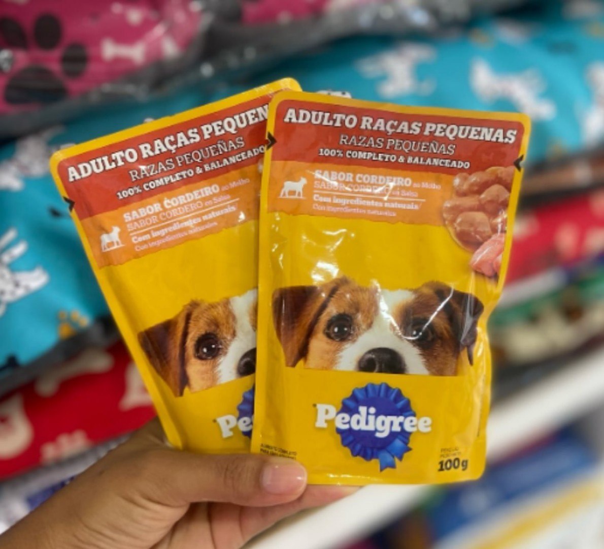 🐶 Pack Ração Úmida Pedigree Sachê Cordeiro ao Molho - 18 unidades