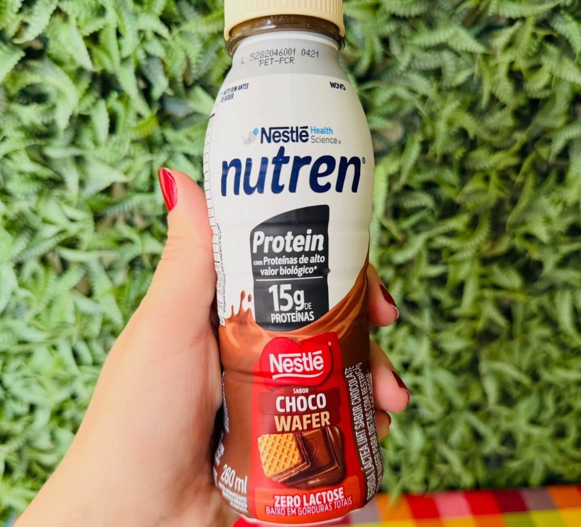 ✅ Bebida Láctea Nutren Protein 15g de proteínas Chocowafer 260ml - 6 unidades