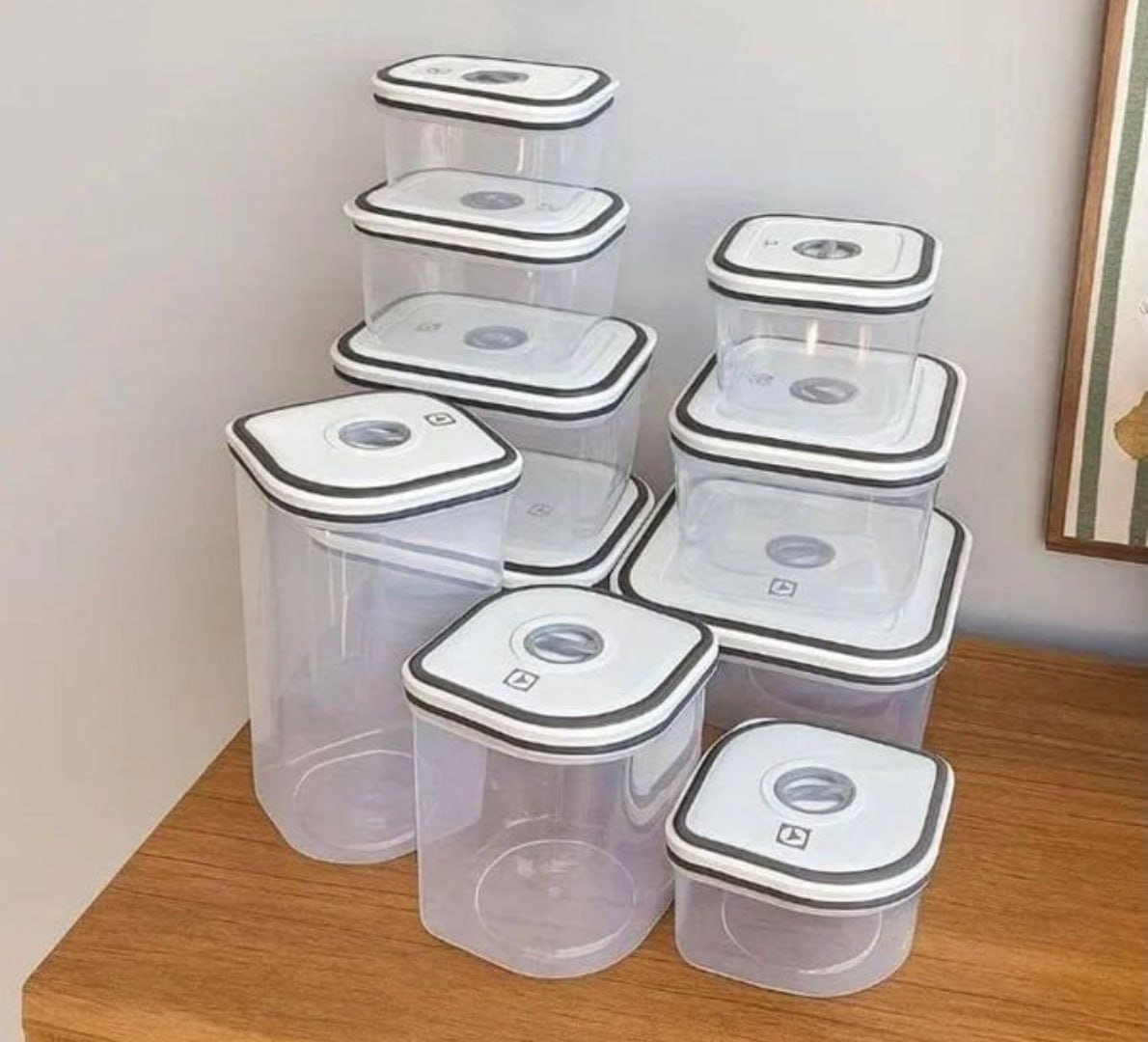 🍲 Conjunto De 10 Potes Herméticos De Plástico-Electrolux