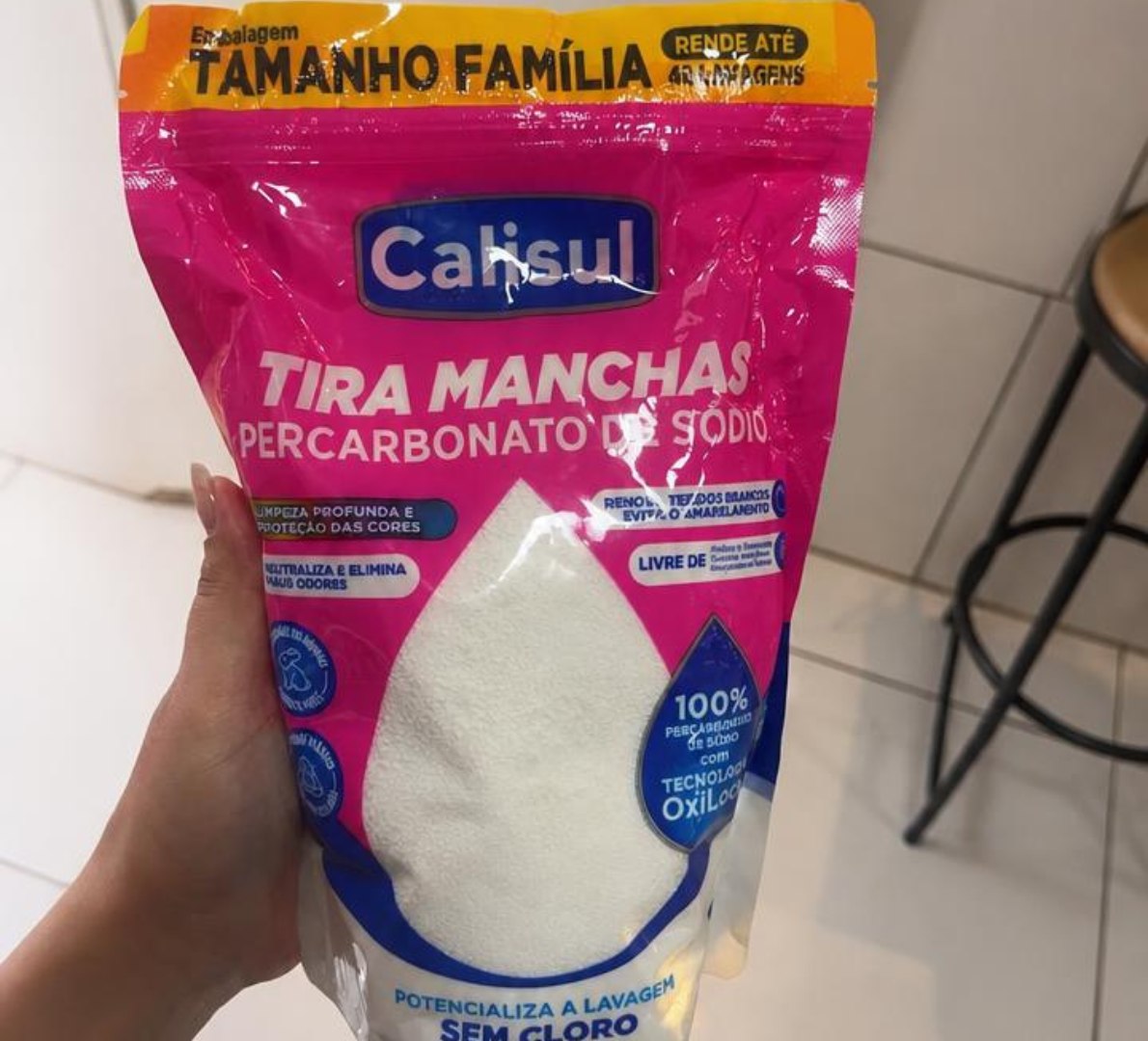 🧼 Percarbonato de Sódio Calisul 100% Puro Clareador Multiuso 500g