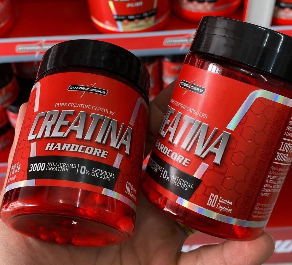 💪 Creatina Hardcore Integralmedica 60 Cáps Pura Monohidratada