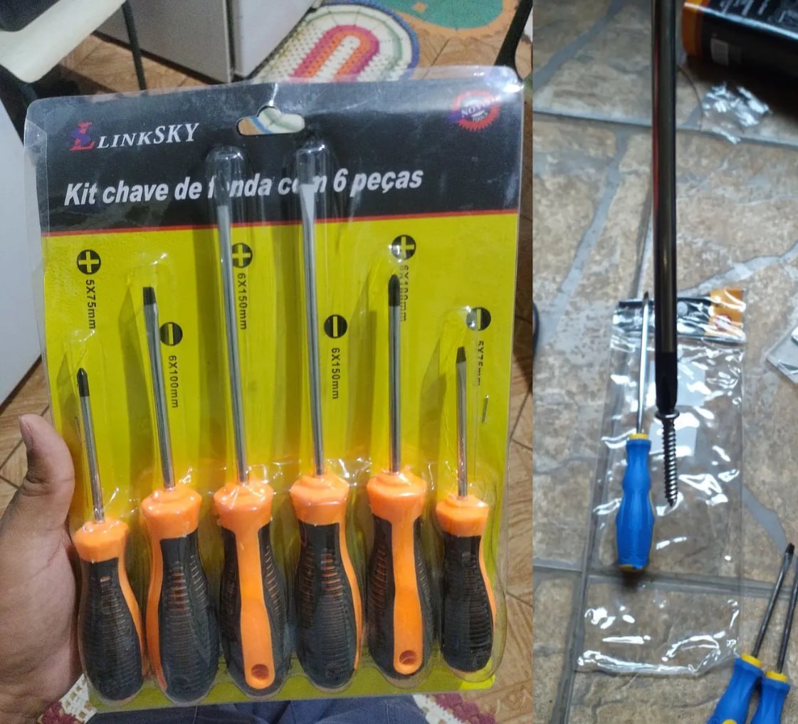 🪛 Kit Jogo De Chave De Fenda e Phillips Imantadas Com 6 Peças
